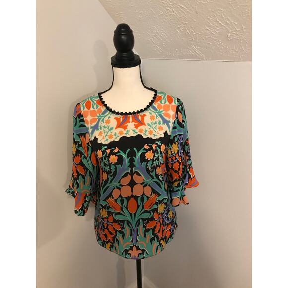 Anthropologie Maeve Folkart Kimono Top - Size 0 - Picture 2 of 10